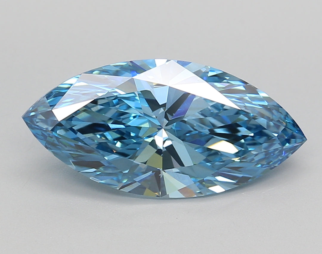 
3.01 Carat Marquise Cut Lab Grown Diamond VS1Fancy Vivid Blue
