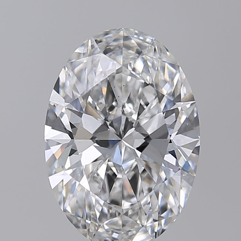 Diamante cultivado en laboratorio de talla ovalada de 3,01 quilates VS1 E