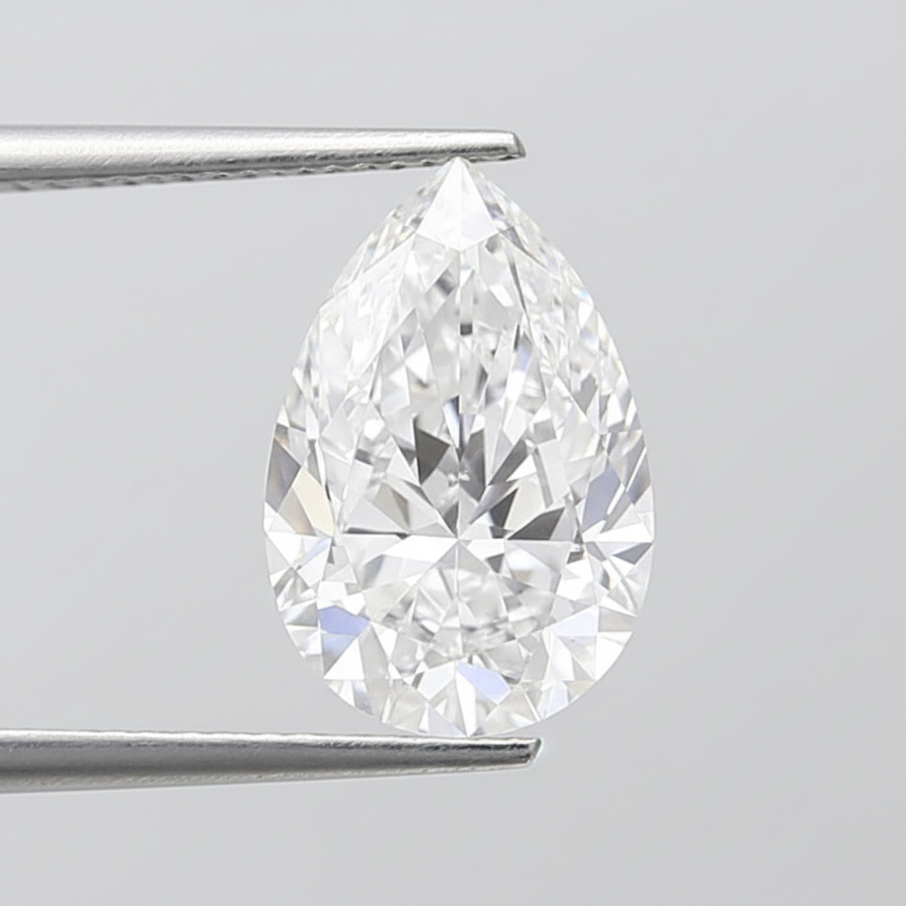 3.02 Carat D VS1 Pear Shape CVD Lab Grown Diamond IGI Certified

