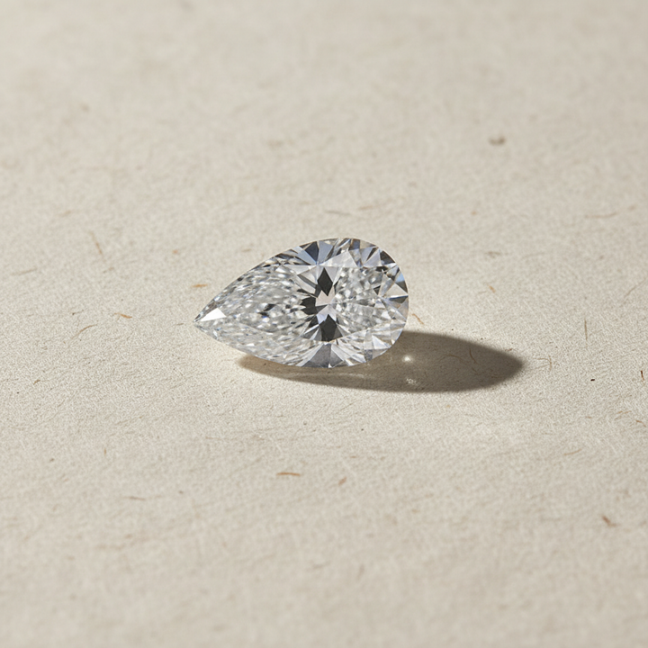3.01 Carat Pear Cut Lab Grown Diamond VS2 E Color IGI Certified

