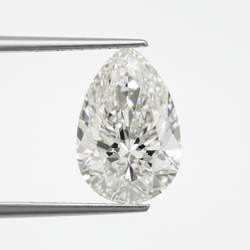 3.01 Carat F VVS1 Pear Shape CVD Lab Grown Diamond IGI Certified
