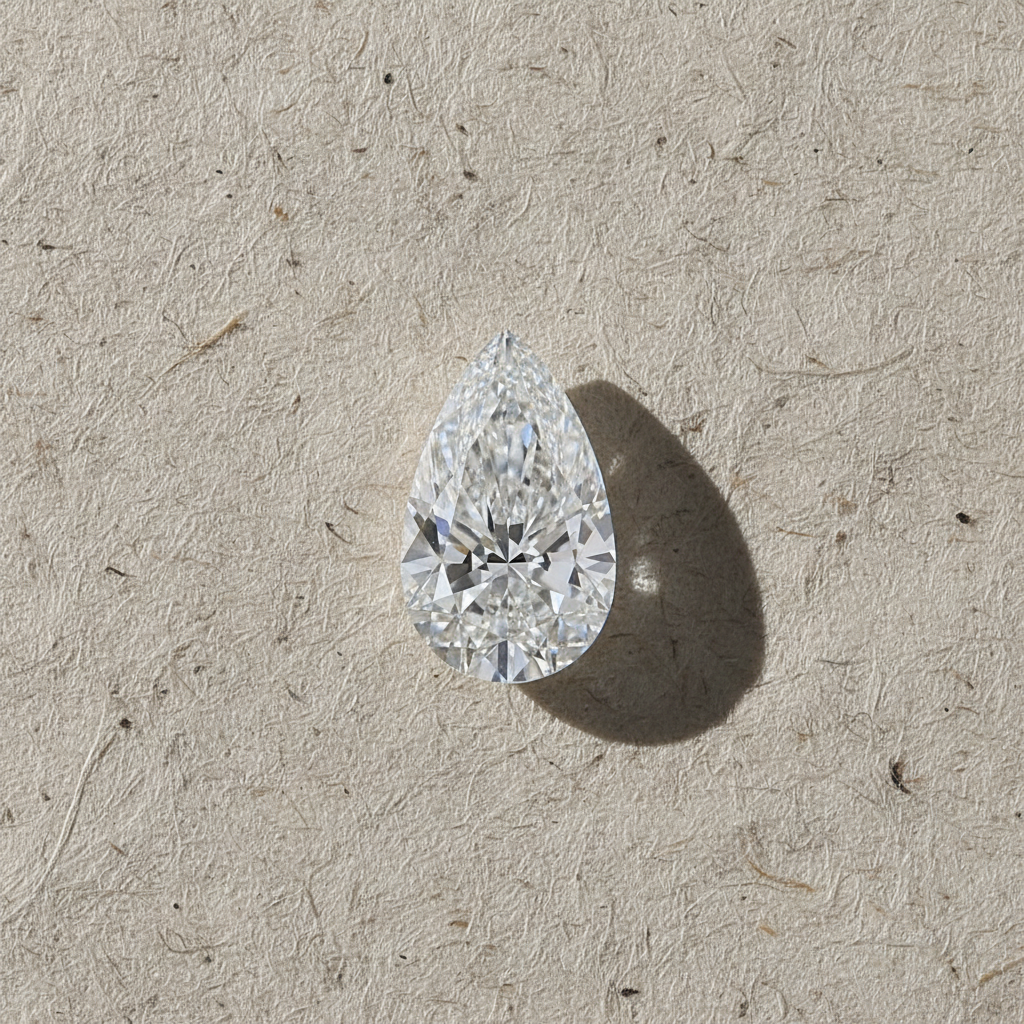 3.01 Carat Pear Cut Lab Grown Diamond VVS2 D Color IGI Certified
