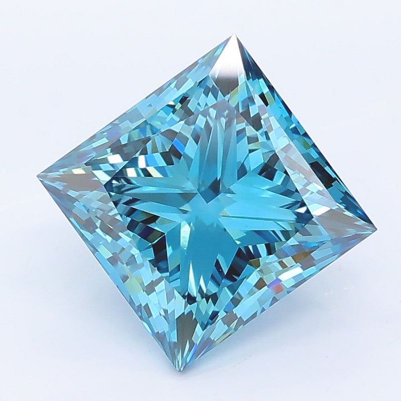 3.01 Carat Princess Cut Lab Grown Diamond VS1Fancy Vivid Blue