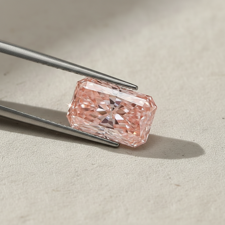 3,01 karaat stralend geslepen lab-grown diamant, VS2/fancy intens bruin roze