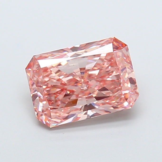 Diamante cultivado em laboratório com corte radiante de 3,01 quilates VS rosa vívido extravagante