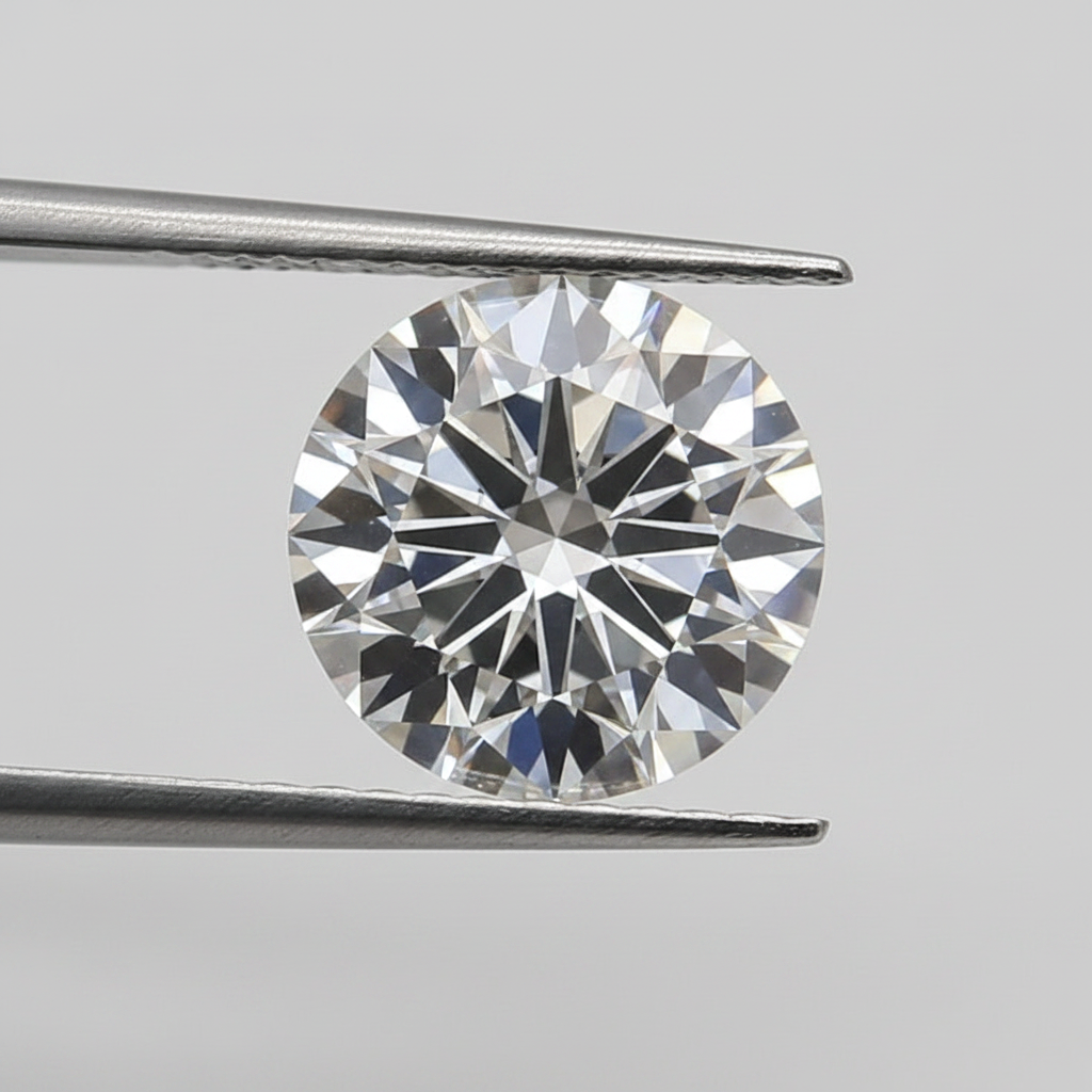 3,01 karaat ronde lab-gegroeide diamant, VS2/H