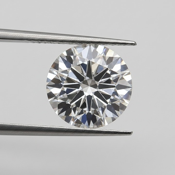 3,01 karaat ronde lab-gegroeide diamant, VS2/H