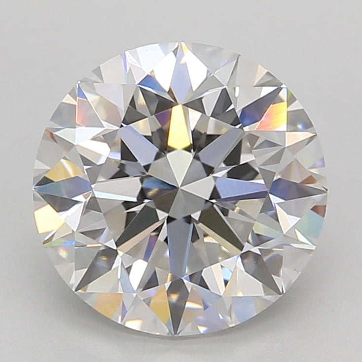 3.01 Carat Round F VVS2 Lab Grown Diamond with Excellent Cut and IGI Certification