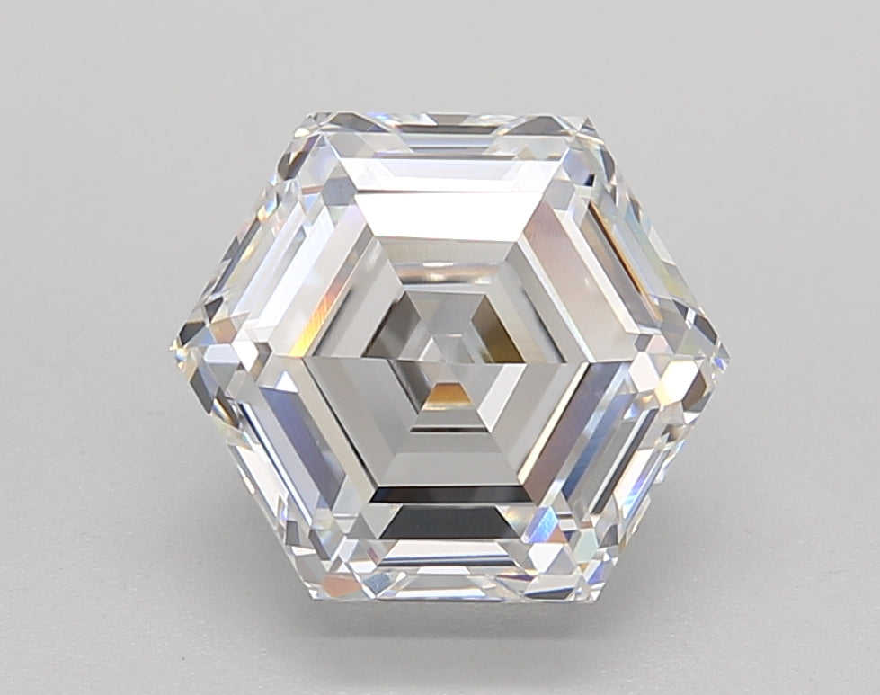 3.02 CT Hexagonal Cut Lab Grown Diamond | D Color VVS2 Clarity