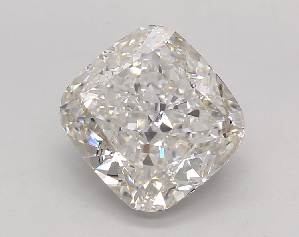 3.02 Carat Cushion Cut Lab-Grown Diamond, H Color, VS1 Clarity