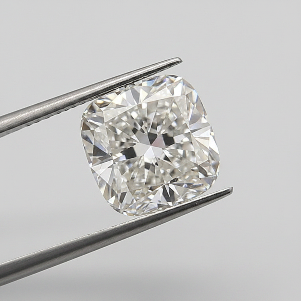 Diamant cultivé en laboratoire taille coussin de 3,02 carats, VS2/G