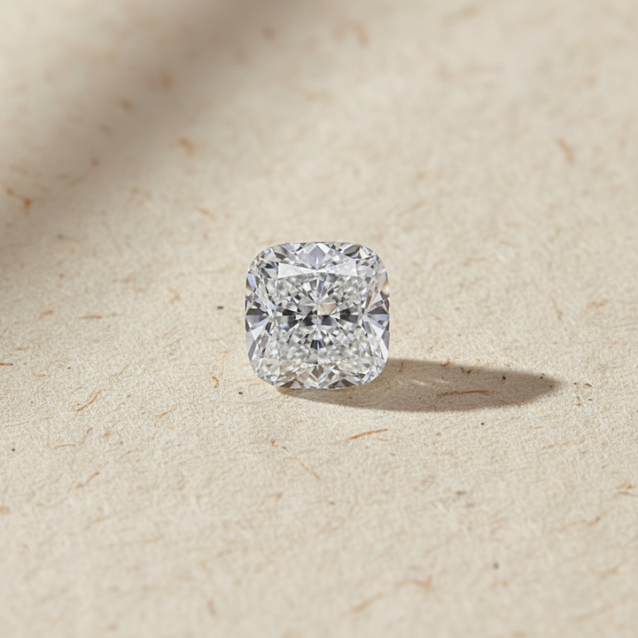 3.02 Carat Cushion Cut Lab Grown Diamond, VVS2/D