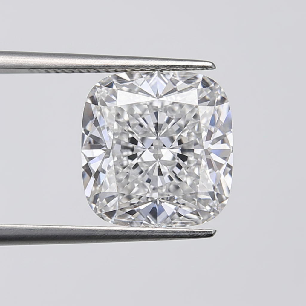 3.02 Carat Cushion Cut Lab Grown Diamond, VVS2/D
