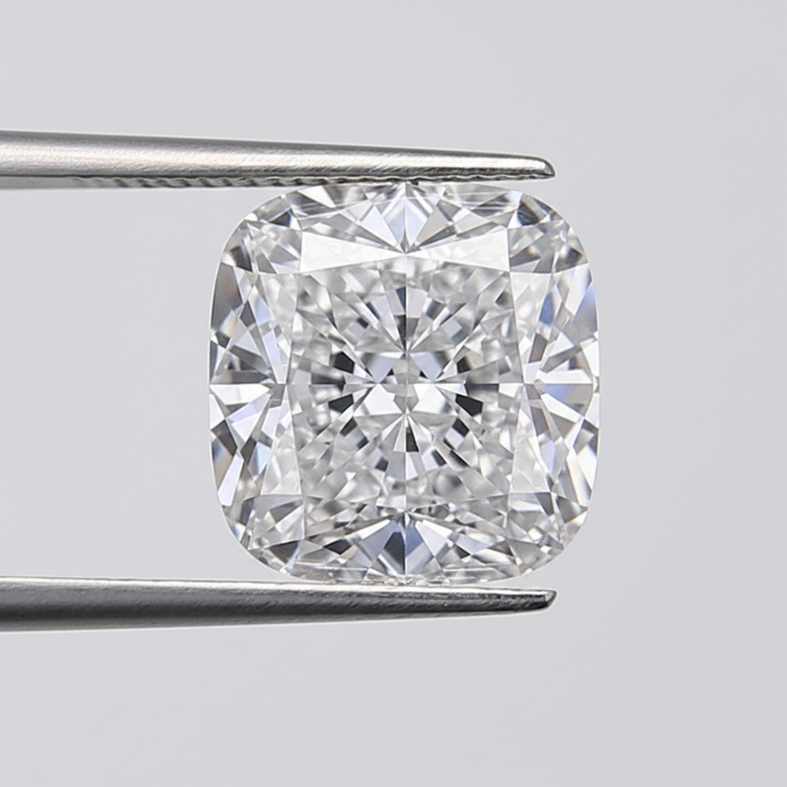 3.02 Carat Cushion Cut Lab Grown Diamond, VVS2/D