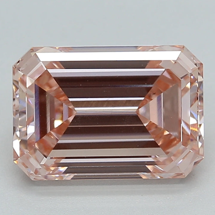 3,02 Karat Lab-Grown-Diamant im Smaragdschliff VS1 Fancy Intense Pink