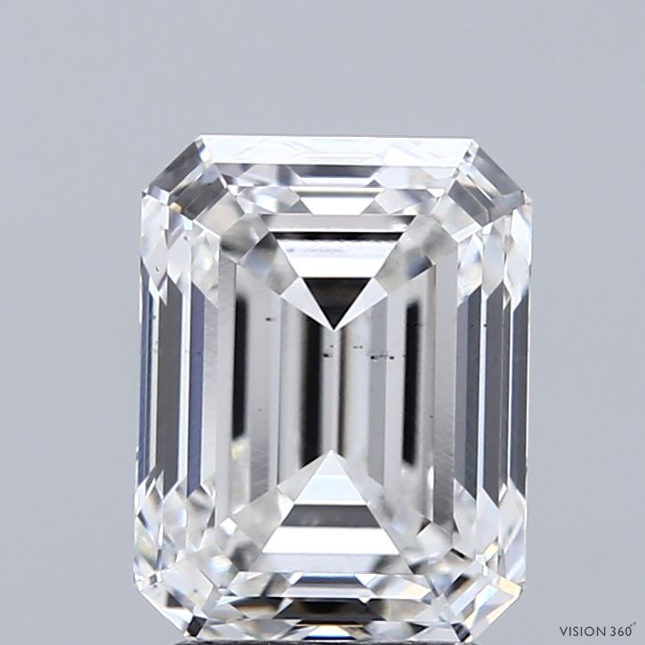Diamante cultivado en laboratorio esmeralda de 3,02 quilates VS2 F