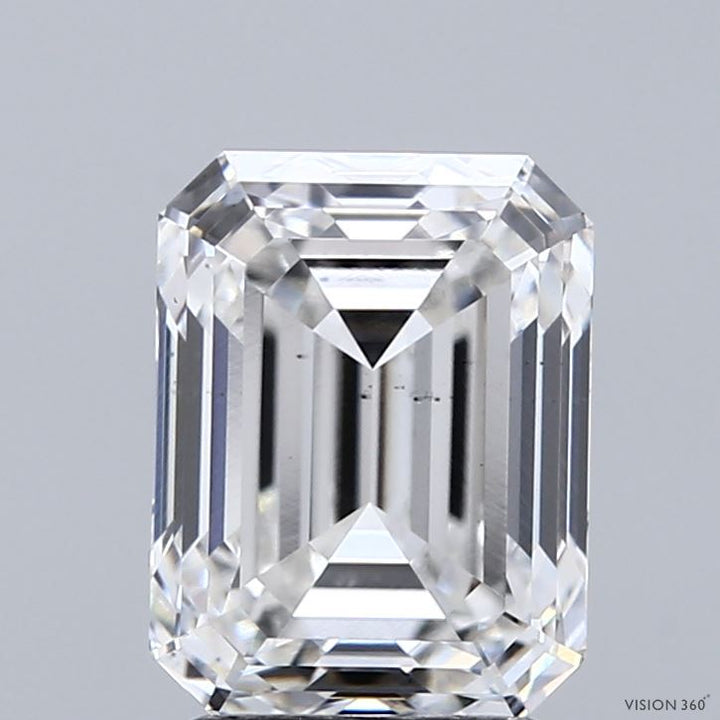 Diamant émeraude cultivé en laboratoire de 3,02 carats VS2 F