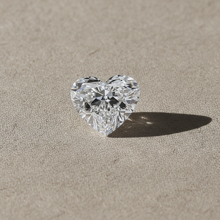 3.02 Carat Heart Cut Lab Grown Diamond VS1 D Color IGI Certified
