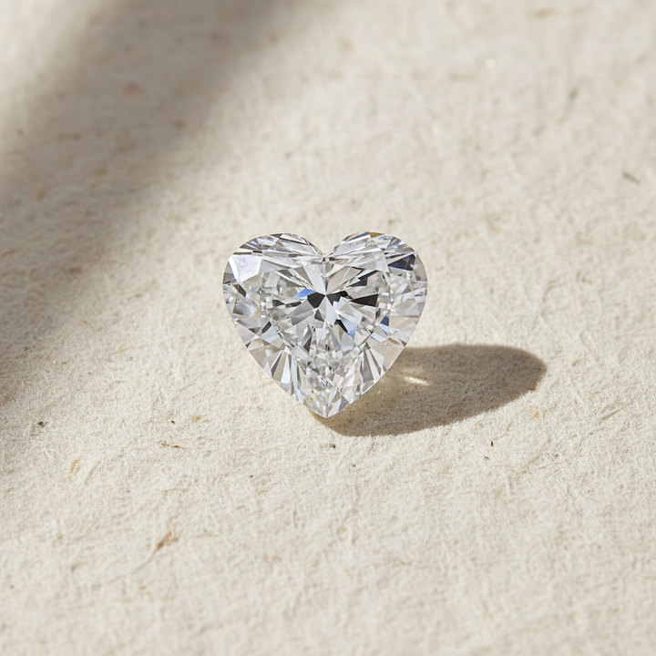 3.02 Carat Heart Cut Lab Grown Diamond VS1 E Color IGI Certified
