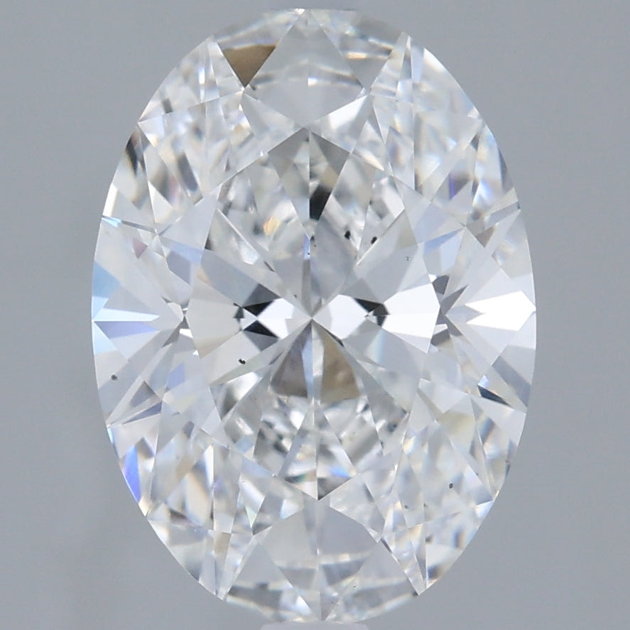 Diamante cultivado en laboratorio de talla ovalada de 3,02 quilates VS2 D