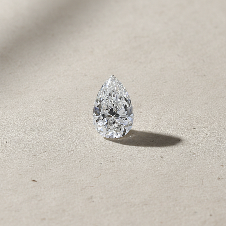 3.02 Carat Pear Cut Lab Grown Diamond VS2 E Color IGI Certified

