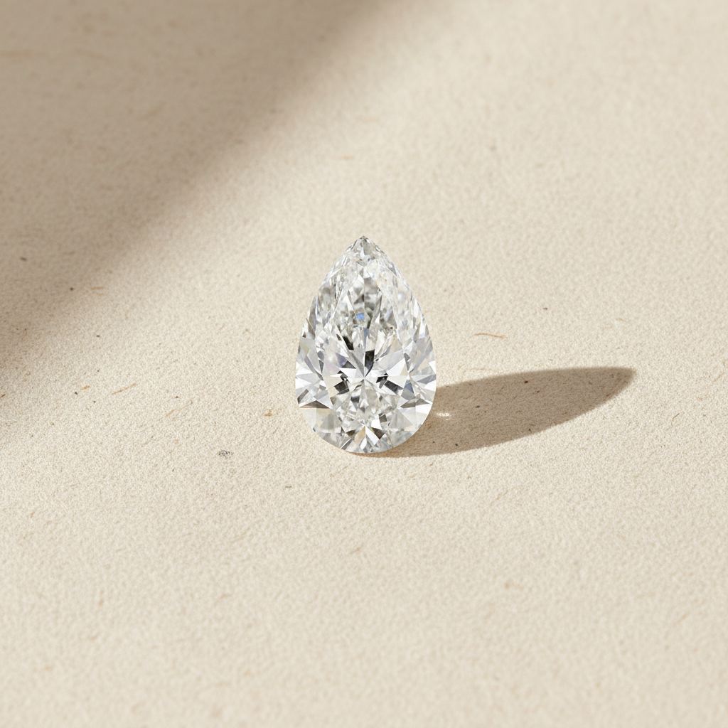 3.02 Carat Pear Cut Lab Grown Diamond VVS1 F Colo
