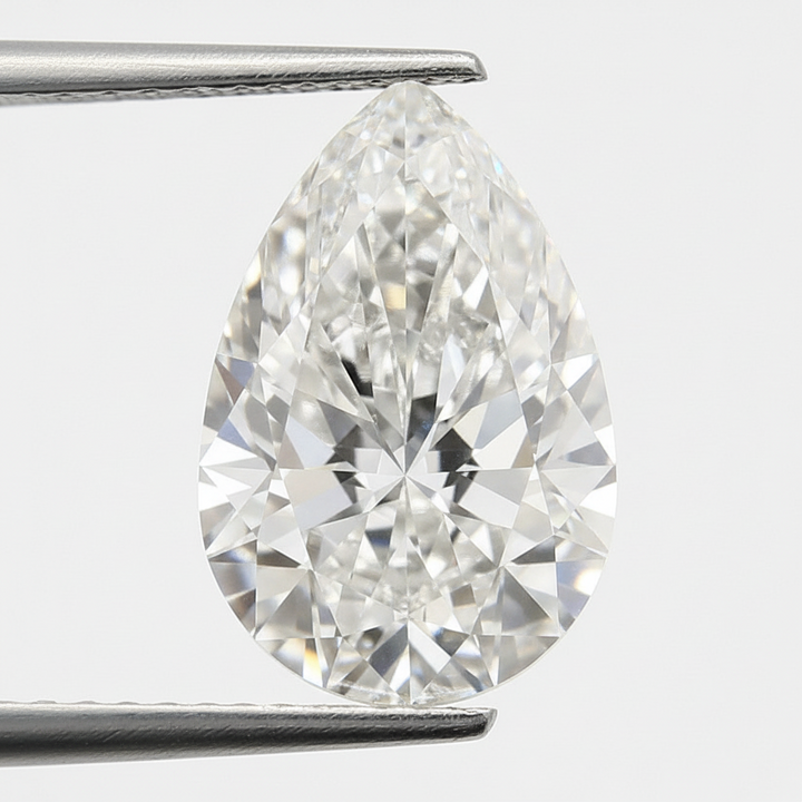 3.02 Carat F VVS1 Pear Shape CVD Lab Grown Diamond IGI Certified
