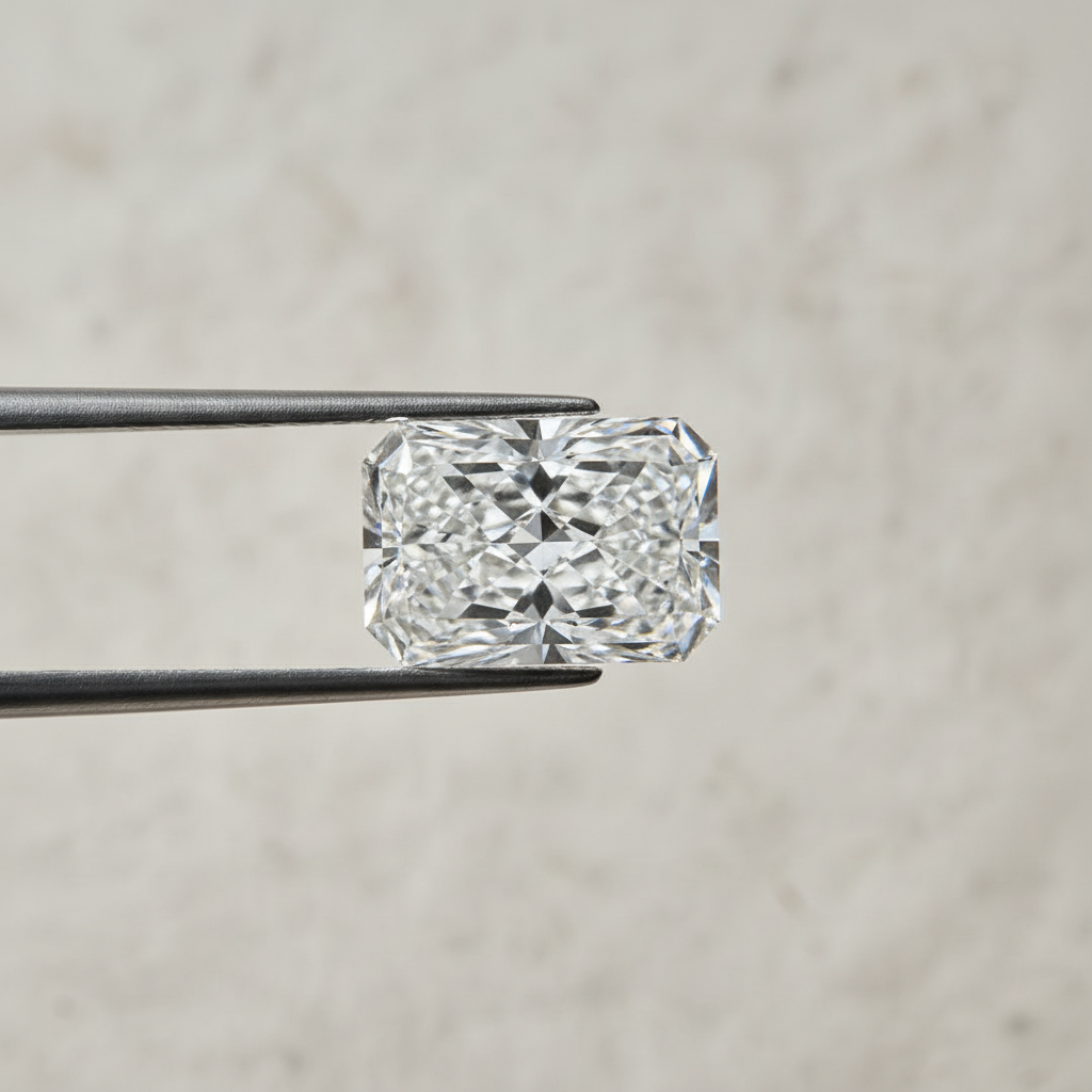 3.02 Carat Radiant Lab Grown Diamond, VS2/E