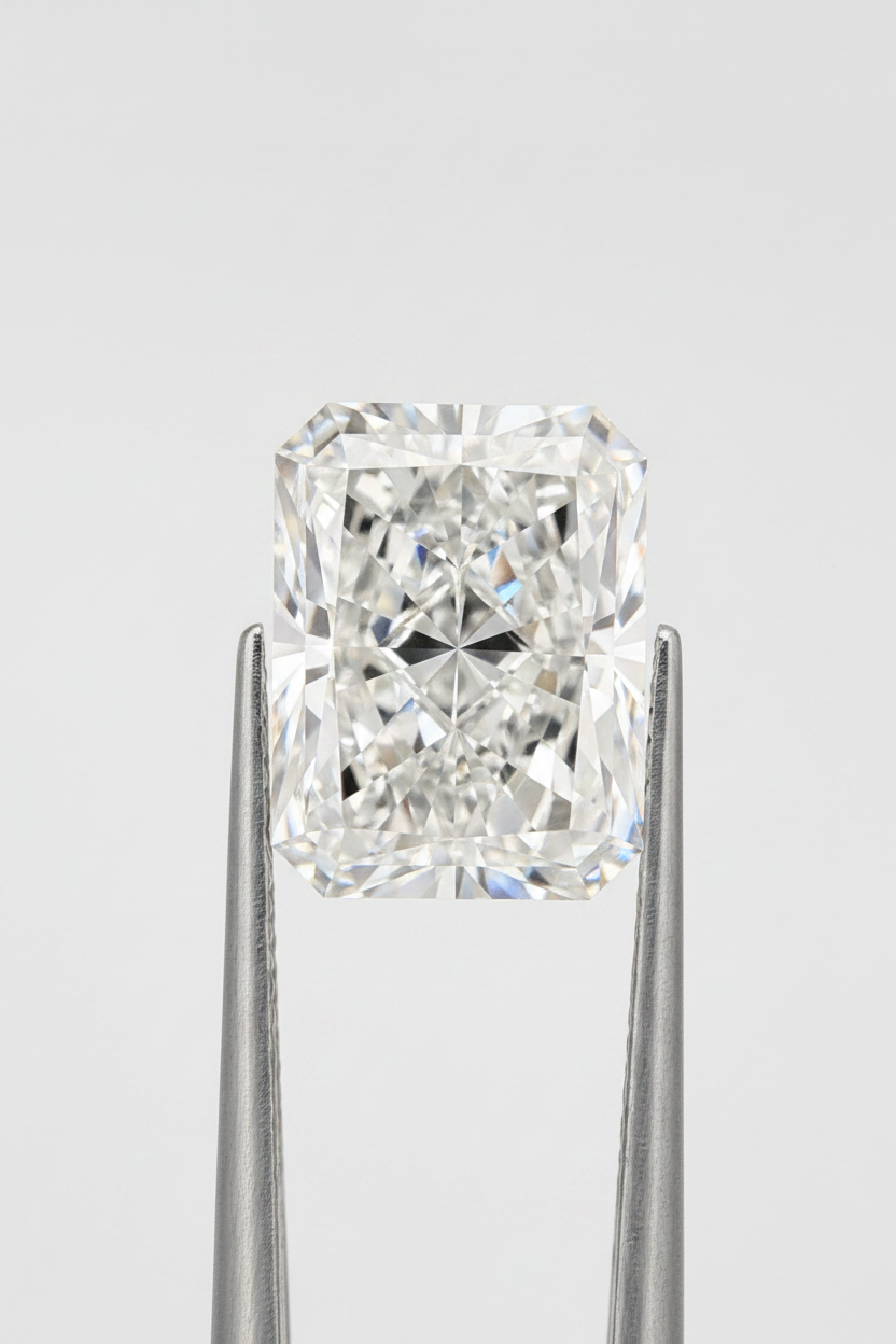 3.02 Carat Radiant Lab Grown Diamond, VVS2/F