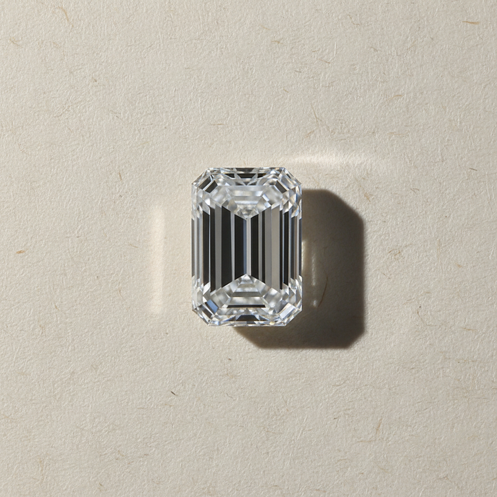 Diamant cultivé en laboratoire taille émeraude de 3,03 carats, VVS2/D