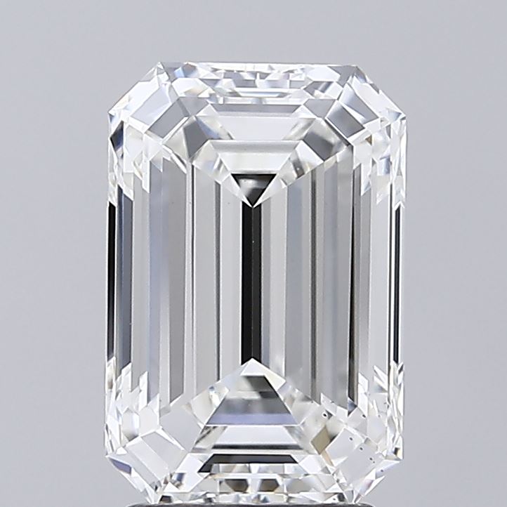 Diamante cultivado en laboratorio esmeralda de 3,03 quilates VS2 F