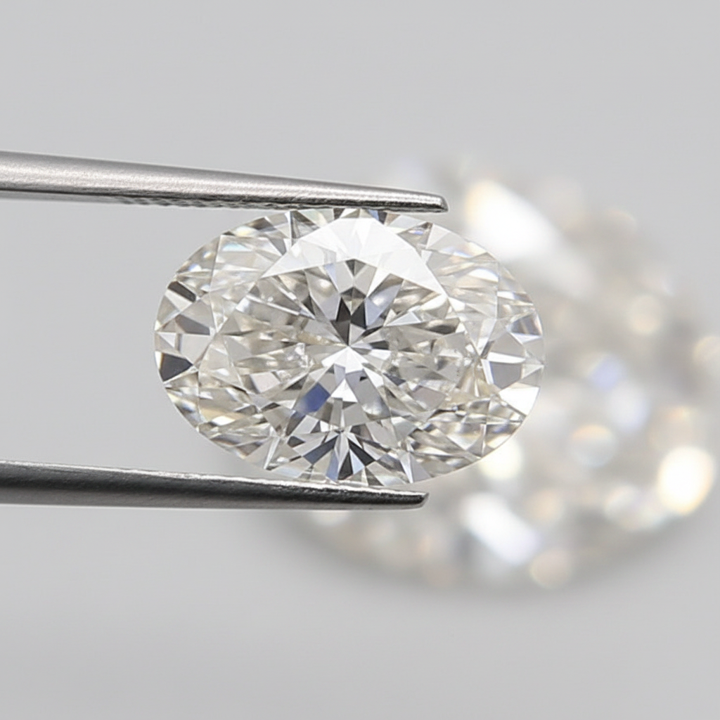 3,03 karaat ovaal geslepen laboratoriumdiamant, VS1/G
