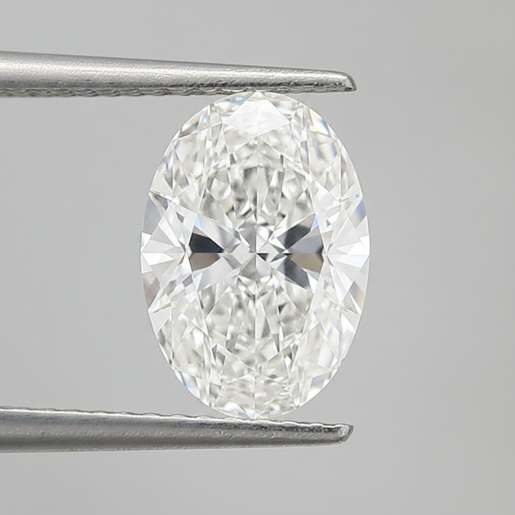 3,03 karaat ovaal geslepen laboratoriumdiamant, VVS1/F