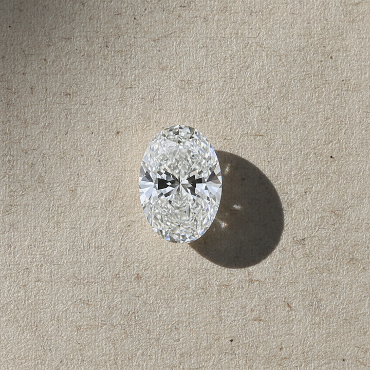 3,03 karaat ovaal geslepen laboratoriumdiamant, VVS2/D