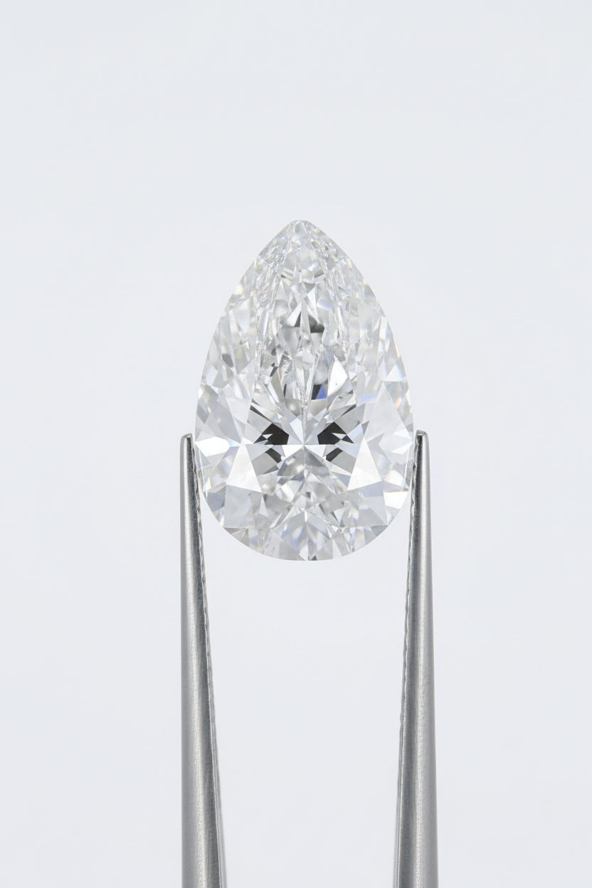 3.03 Carat D VS1 Pear Shape CVD Lab Grown Diamond IGI Certified
