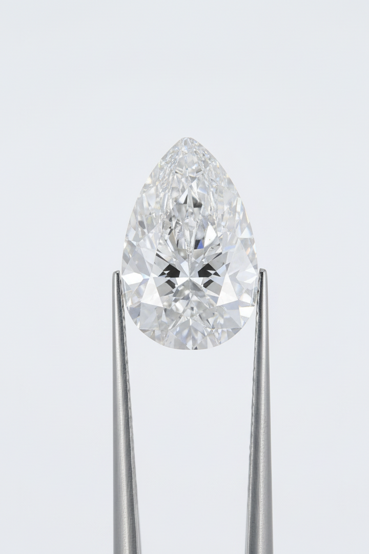 3.03 Carat D VS1 Pear Shape CVD Lab Grown Diamond IGI Certified

