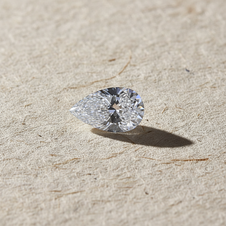 3.03 Carat Pear Cut Lab Grown Diamond VS1 E Color IGI Certified
