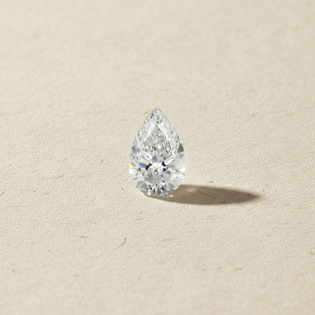 3.03 Carat Pear Cut Lab Grown Diamond VVS1 E Color IGI Certified
