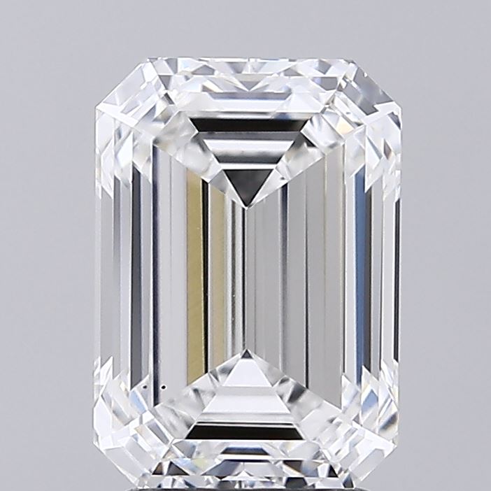 Diamant émeraude cultivé en laboratoire de 3,04 carats VS1 E