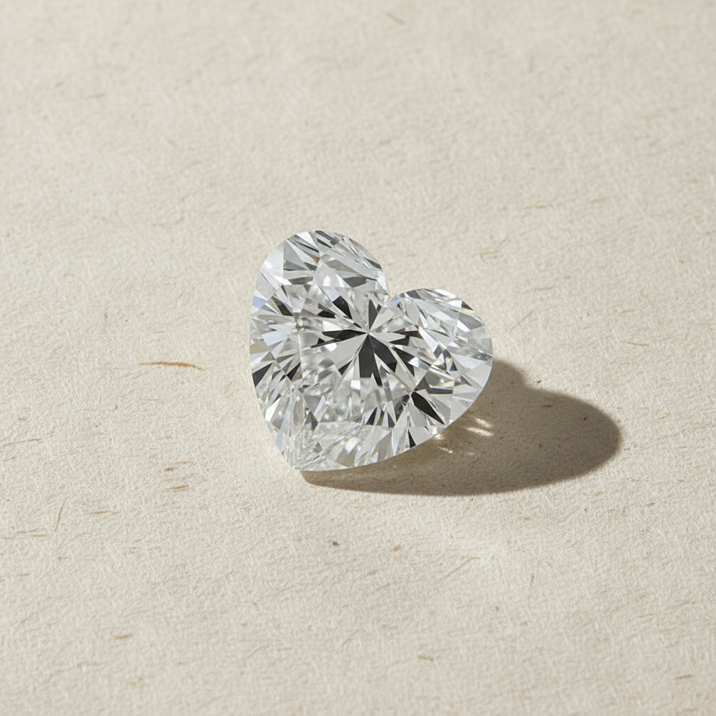 3.04 Carat Heart Cut Lab Grown Diamond VVS2 D Color IGI Certified
