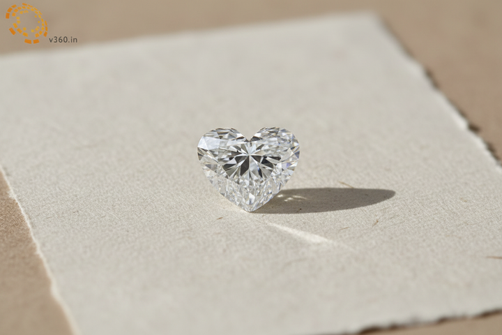 3.04 Carat Heart Cut Lab Grown Diamond VVS2 F Color IGI Certified

