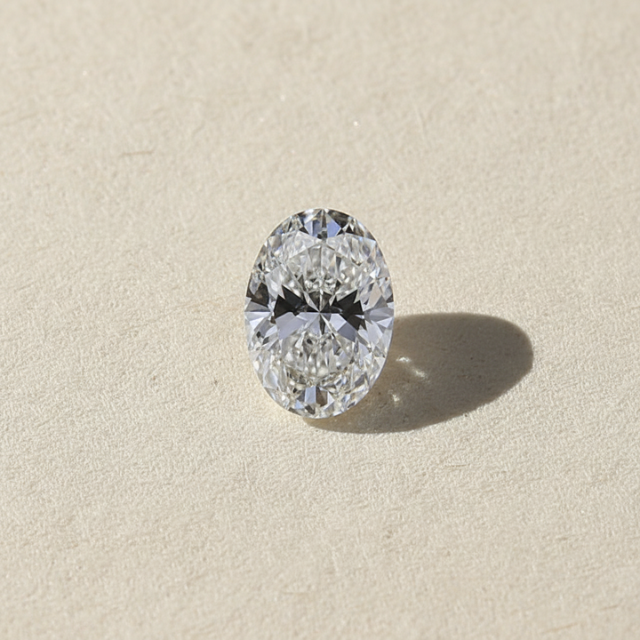 Diamant cultivé en laboratoire de taille ovale de 3,04 carats, VS1/G