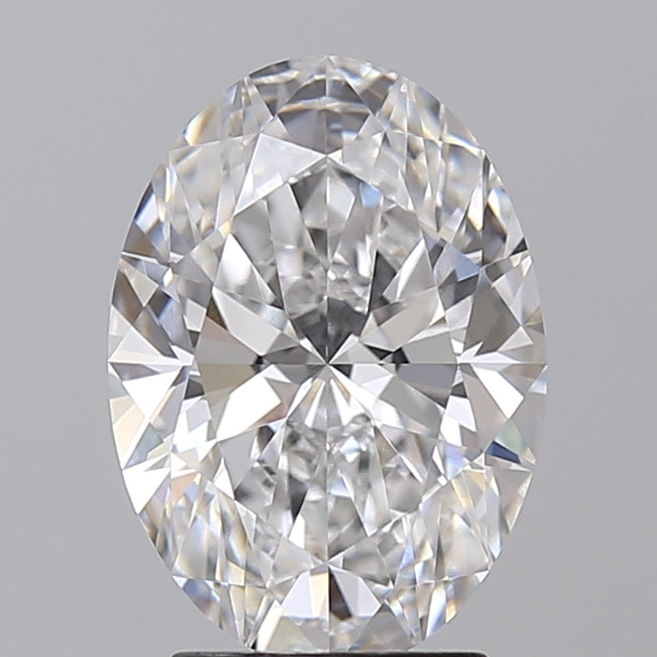 Diamante cultivado en laboratorio de talla ovalada de 3,04 quilates VVS2 E