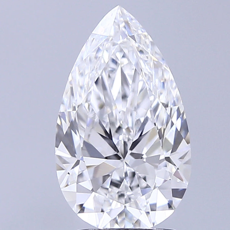 3.04 Carat Pear Cut Lab Grown Diamond VVS1 D