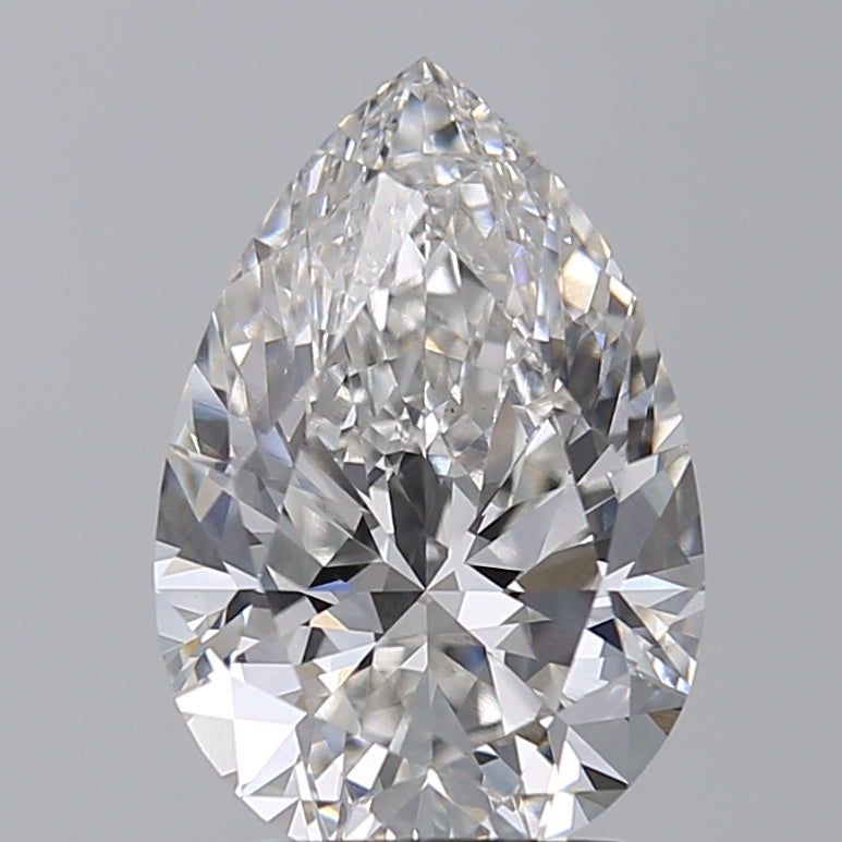 3.04 Carat Pear Cut Lab Grown Diamond VVS2 G
