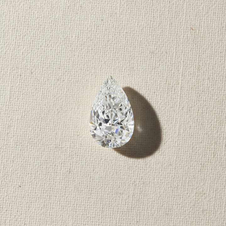 3.04 Carat Pear Cut Lab Grown Diamond VS1 E Color IGI Certified
