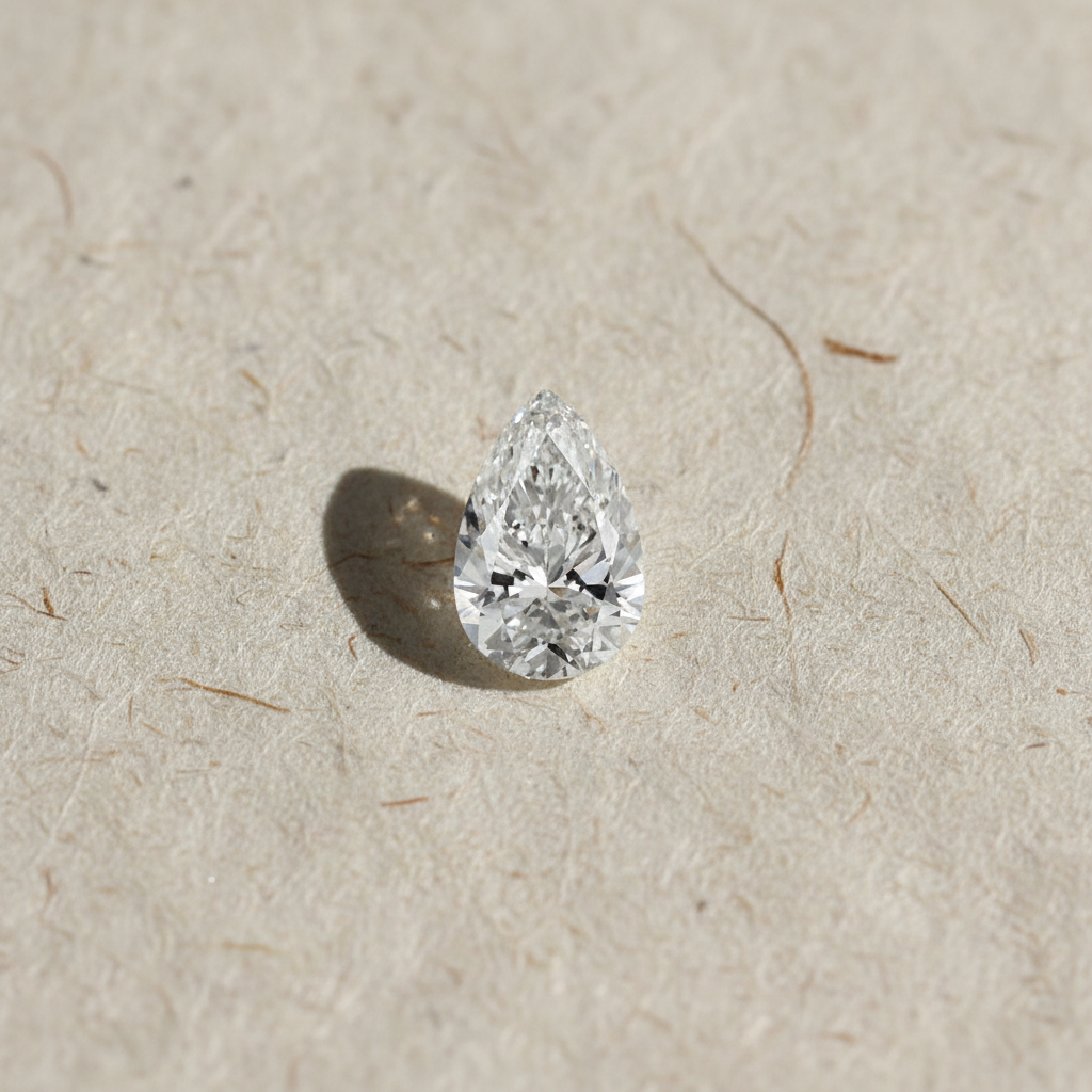 3.04 Carat Pear Cut Lab Grown Diamond VVS1 E Color IGI Certified
