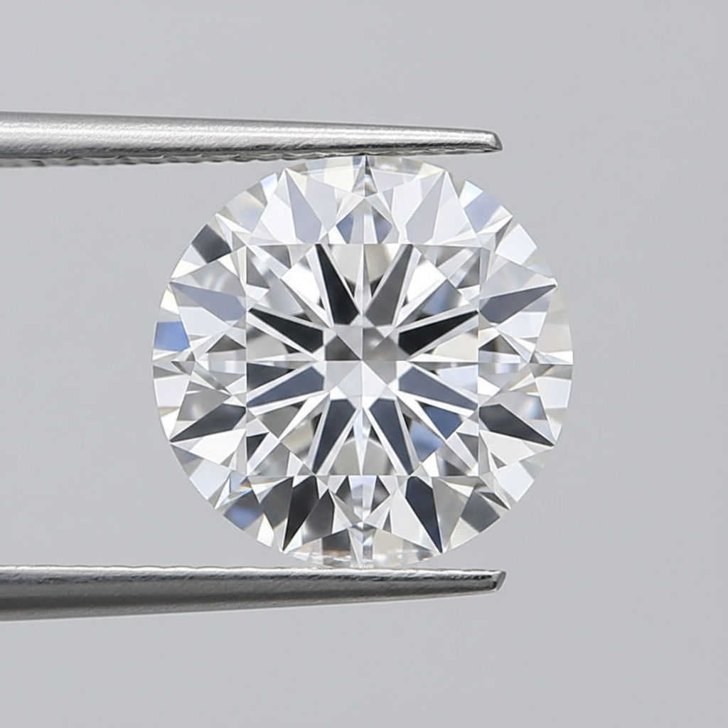 IGI Certified 3.04 Ct D Color VVS1 Round CVD Diamond with 9.34mm Diameter