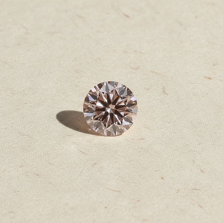 3.04 Carat Round Fancy Intense Pink VS1 CVD Lab Grown Diamond Ideal Cut IGI Certified