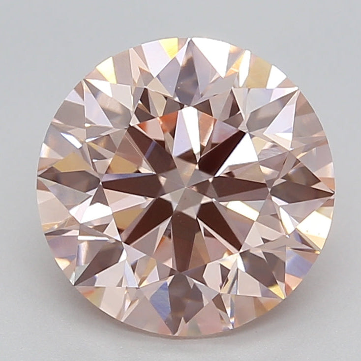 3.04 Carat Round Lab Grown Diamond VS1 FANCY INTENSE PINK